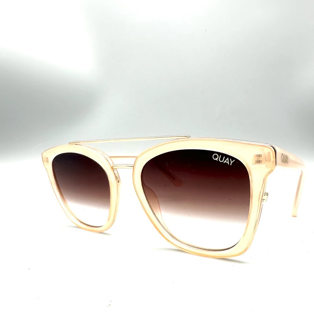 Sweet Dreams Pale Pink Transparent Frame Sunglasses with Brown Gradient Lenses